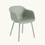 Vergaderstoel Muuto Fiber groengrijs, recycl. kunststof