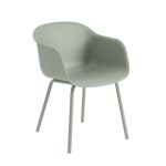 Vergaderstoel Muuto Fiber Tube, groen