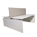 Duo zit-sta bureau elektrisch, Linak Smart met wangpoot, wit 180cm