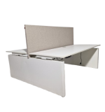 Duo zit-sta bureau elektrisch, Linak Smart met wangpoot, wit 180cm