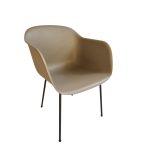 Vergaderstoel Muuto Fiber Tube, warmgrijs