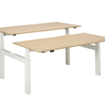 Duo zit-sta bureau elektrisch, Vepa Presto wit frame