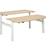 Duo zit-sta bureau elektrisch, Vepa Presto wit frame