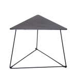 Bijzettafel vintage driehoekig staal zwart