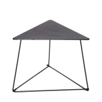 Bijzettafel vintage driehoekig staal zwart