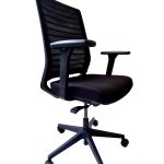Bureaustoel Erica, mesh rug zwart