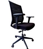 Bureaustoel Erica, mesh rug zwart