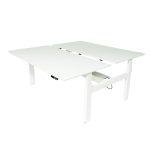 Duo zit-sta bureau elektrisch, Ahrend Balance, wit 120cm