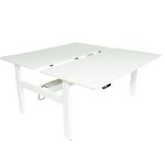 Duo zit-sta bureau elektrisch, Ahrend Balance, wit 120cm