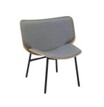 Fauteuil HAY Dapper, hout, grijs