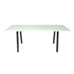Kantinetafel, Wit met Zwart onderstel