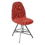 Stoel SPOINQ Piramide, stof, rood-goud