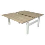 Duo zit-sta bureau elektrisch, Bene, wit 140cm