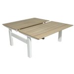 Duo zit-sta bureau elektrisch, Bene, wit 140cm