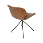 Stoel Zuiver OMG, leder, cognac - Afbeelding 3