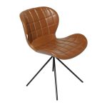 Stoel Zuiver OMG, leder, cognac