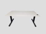 Zit-sta bureau elektrisch, Drentea zwart/grijs 140cm wit