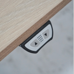 Duo zit-sta bureau elektrisch, Voortman, antraciet 160cm eiken - Afbeelding 3