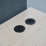 Duo zit-sta bureau elektrisch, Voortman, antraciet 160cm eiken - Afbeelding 2