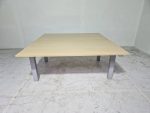Duo zit-sta bureau elektrisch, grijs 160cm licht beuken - Afbeelding 2