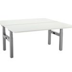 Duo zit-sta bureau slinger, Vepa Presto zilvergrijs, wit 180cm