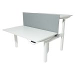 Duo zit-sta bureau elektrisch, Knoll, wit 147,5cm wit