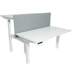Duo zit-sta bureau elektrisch, Knoll, wit 147,5cm wit