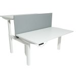 Duo zit-sta bureau elektrisch, Knoll, wit 147,5cm wit