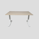 Zit-sta bureau elektrisch, Boks, wit/robson eik