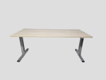 Zit-sta bureau elektrisch, Steelcase, grijs 160cm eiken