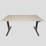 Zit-sta bureau elektrisch, Ahrend Balance, Antraciet 140cm Robson eiken