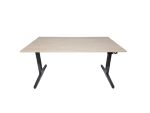 Zit-sta bureau elektrisch, Ahrend Balance, Antraciet 140cm Robson eiken