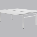 Duo zit-sta bureau elektrisch, Sedus, wit 120cm wit