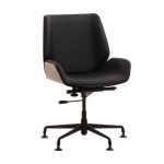 Vergaderstoel Charlie, hout, zwart