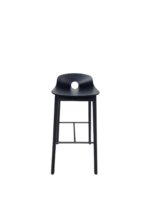 Barkruk Woud Mono Zwart - Afbeelding 2