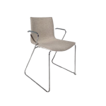 Vergaderstoel Arper Catifa 46, gestoffeerd, beige