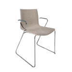 Vergaderstoel Arper Catifa 46, gestoffeerd, beige