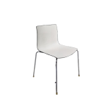 Kantinestoel Arper Catifa 46 4-poots zwart-wit