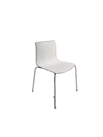Kantinestoel Arper Catifa 46 4-poots zwart-wit