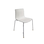 Kantinestoel Arper Catifa 46 4-poots, zwart-wit