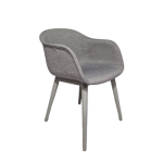 Vergaderstoel Muuto Fiber Wood, grijs