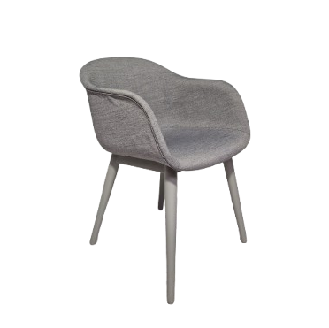Muuto_Fibre_Wood_Grijs2 Vergaderstoel Muuto Fiber Wood, grijs - Afbeelding 1