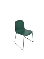 Vergaderstoel Muuto Visu Chair Wire Base, groen