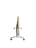 Klaptafel verrijdbaar Steelcase, 160x80cm Scandinavisch eiken - Afbeelding 6