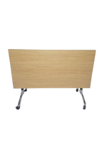 Klaptafel verrijdbaar Steelcase, 160x80cm Scandinavisch eiken - Afbeelding 4