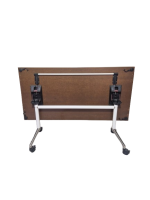 Klaptafel verrijdbaar Steelcase, 160x80cm Scandinavisch eiken - Afbeelding 4