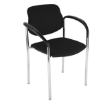 Vergaderstoel Bolzano zwart chroom