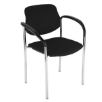 Vergaderstoel Bolzano zwart chroom