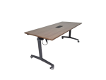 Klaptafel verrijdbaar Steelcase, 180x80cm, donker eiken