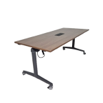 Klaptafel verrijdbaar Steelcase, 180x80cm, donker eiken